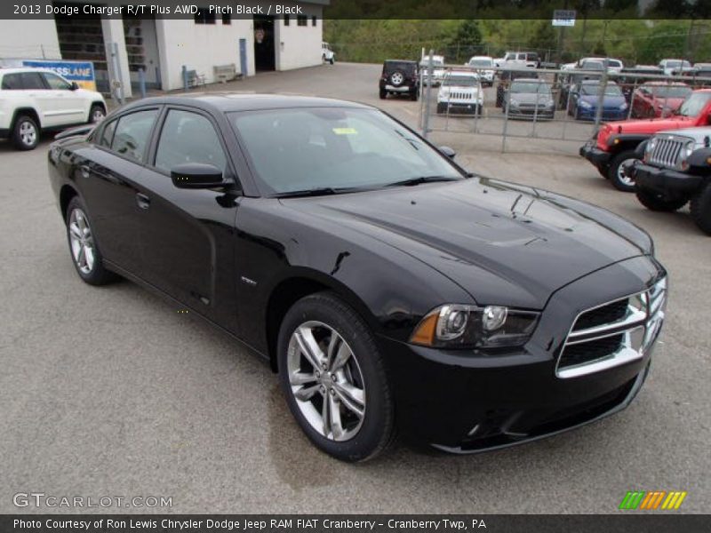 Pitch Black / Black 2013 Dodge Charger R/T Plus AWD