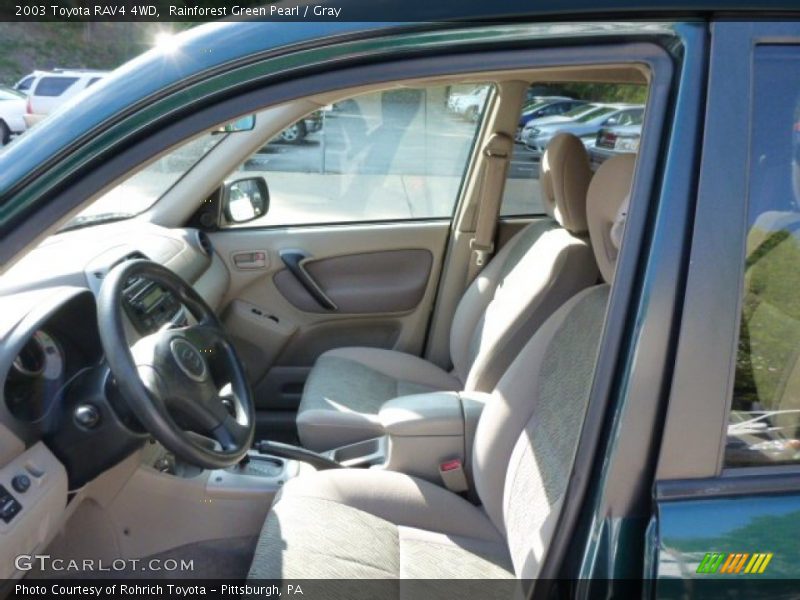 Rainforest Green Pearl / Gray 2003 Toyota RAV4 4WD