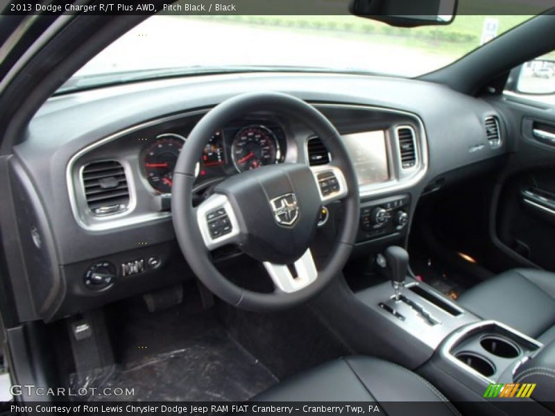 Pitch Black / Black 2013 Dodge Charger R/T Plus AWD