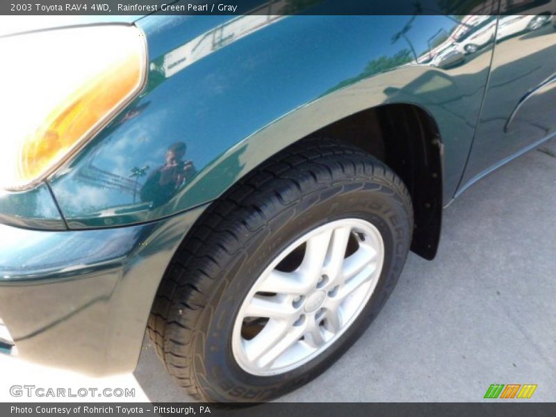 Rainforest Green Pearl / Gray 2003 Toyota RAV4 4WD