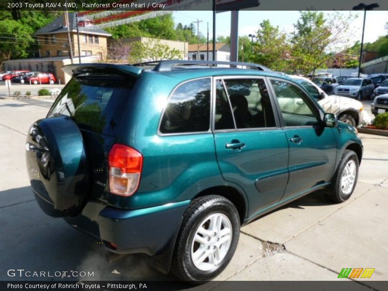 Rainforest Green Pearl / Gray 2003 Toyota RAV4 4WD