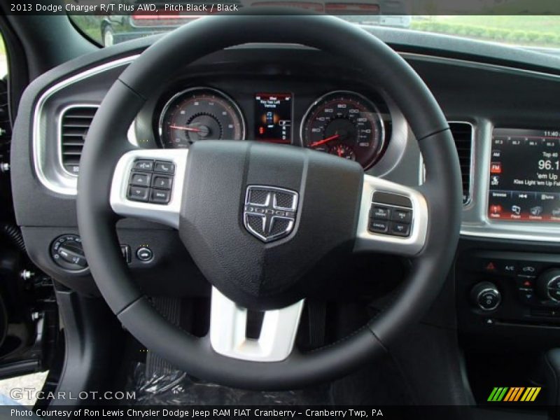 Pitch Black / Black 2013 Dodge Charger R/T Plus AWD