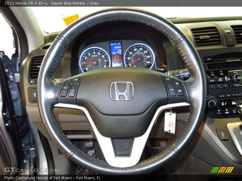 Glacier Blue Metallic / Gray 2011 Honda CR-V EX-L