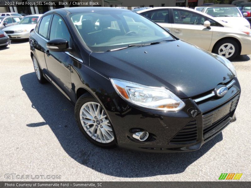 Black / Charcoal Black 2012 Ford Focus SEL Sedan