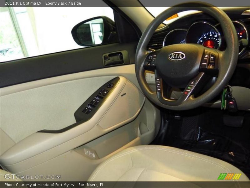 Ebony Black / Beige 2011 Kia Optima LX