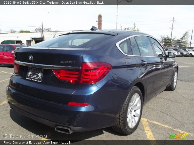 Deep Sea Blue Metallic / Black 2010 BMW 5 Series 550i Gran Turismo