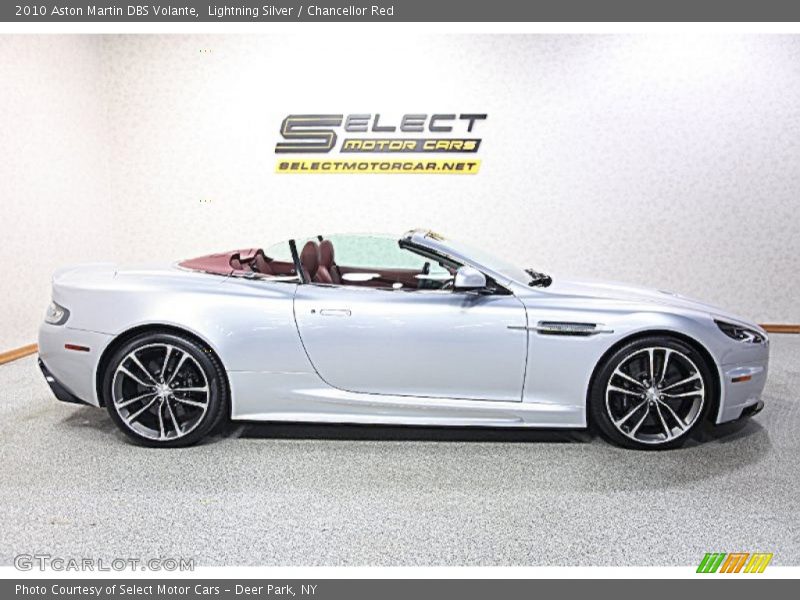 Lightning Silver / Chancellor Red 2010 Aston Martin DBS Volante