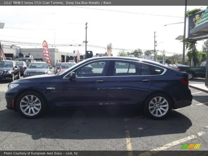 Deep Sea Blue Metallic / Black 2010 BMW 5 Series 550i Gran Turismo