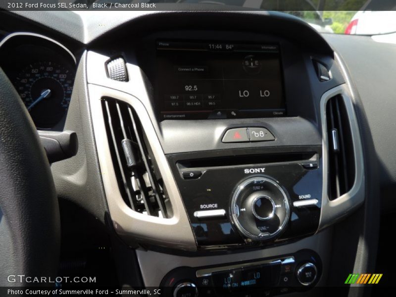 Black / Charcoal Black 2012 Ford Focus SEL Sedan