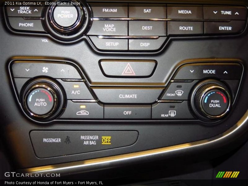 Ebony Black / Beige 2011 Kia Optima LX