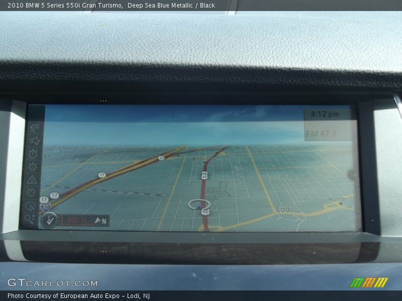 Deep Sea Blue Metallic / Black 2010 BMW 5 Series 550i Gran Turismo