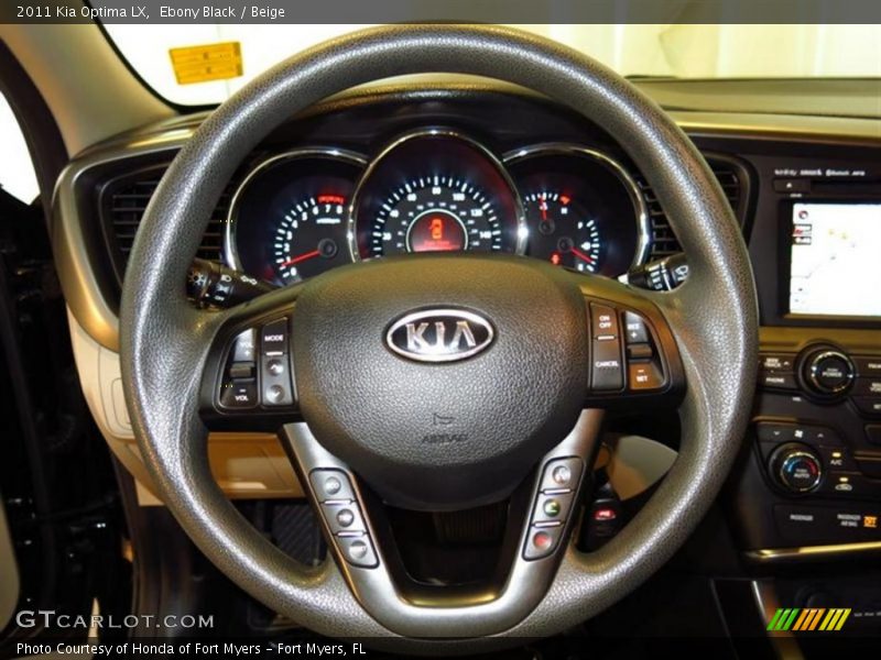 Ebony Black / Beige 2011 Kia Optima LX