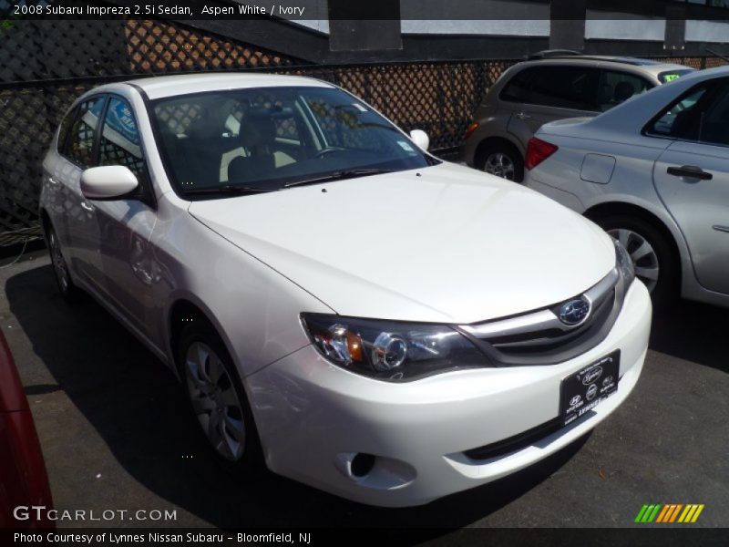 Aspen White / Ivory 2008 Subaru Impreza 2.5i Sedan