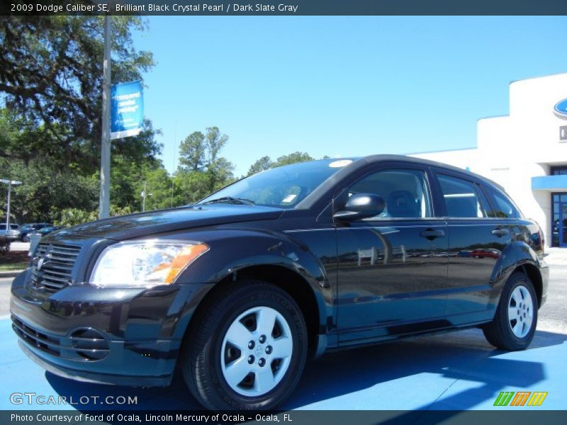 Brilliant Black Crystal Pearl / Dark Slate Gray 2009 Dodge Caliber SE