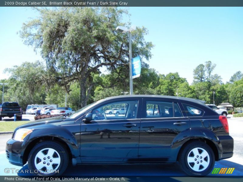 Brilliant Black Crystal Pearl / Dark Slate Gray 2009 Dodge Caliber SE