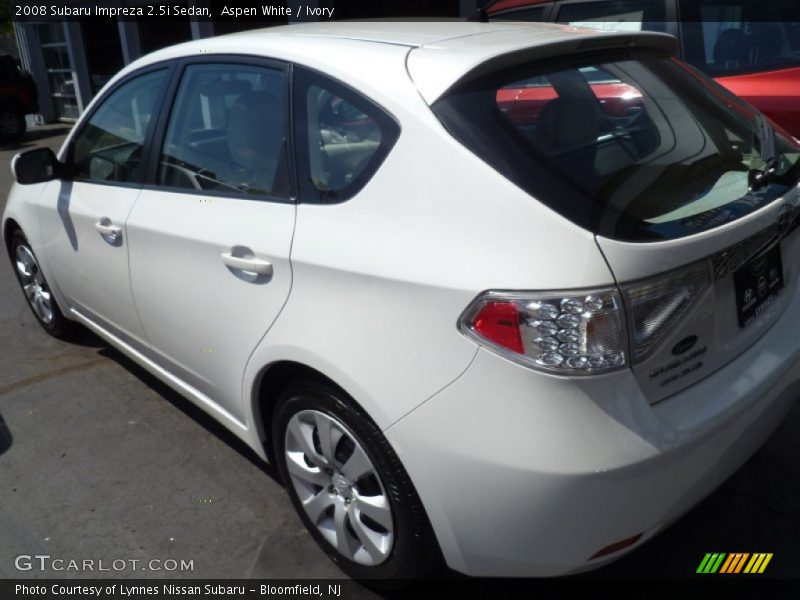 Aspen White / Ivory 2008 Subaru Impreza 2.5i Sedan