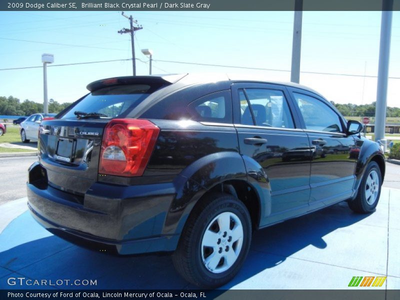 Brilliant Black Crystal Pearl / Dark Slate Gray 2009 Dodge Caliber SE