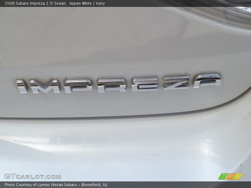Aspen White / Ivory 2008 Subaru Impreza 2.5i Sedan