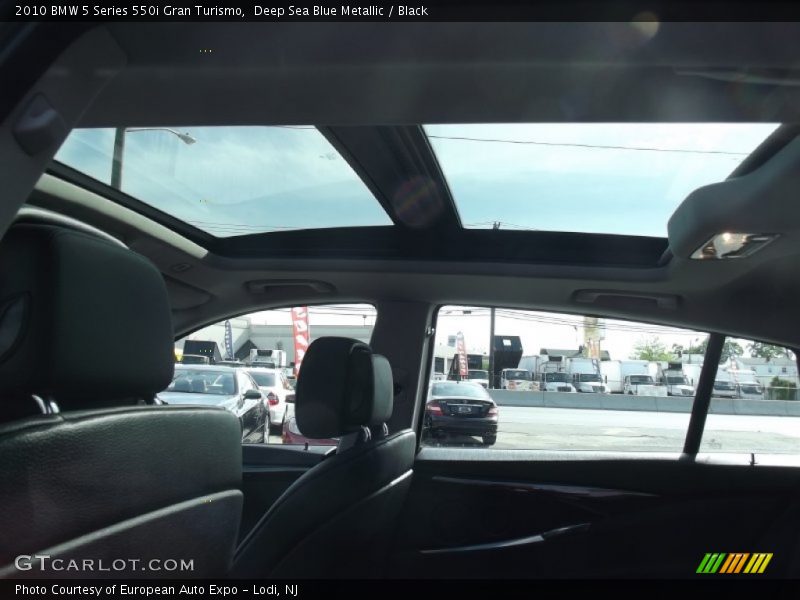 Deep Sea Blue Metallic / Black 2010 BMW 5 Series 550i Gran Turismo