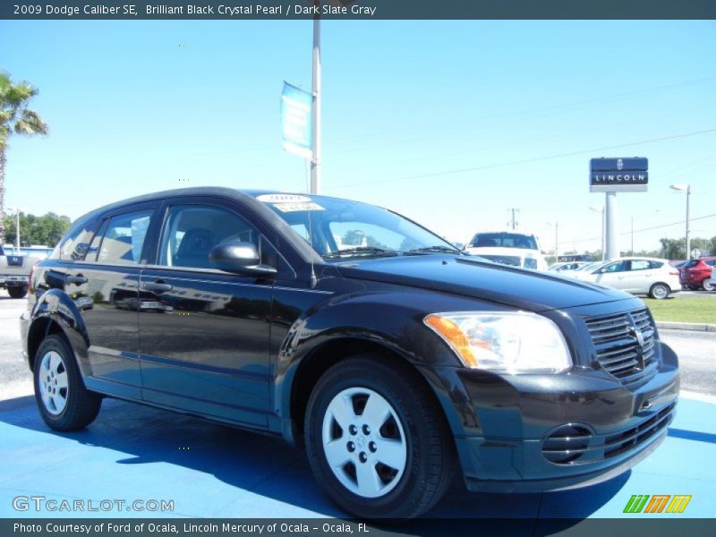 Brilliant Black Crystal Pearl / Dark Slate Gray 2009 Dodge Caliber SE