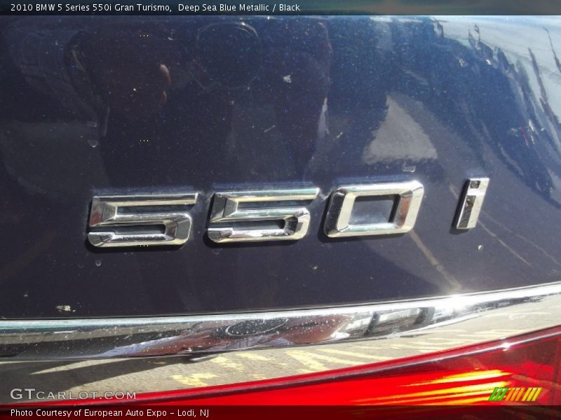 Deep Sea Blue Metallic / Black 2010 BMW 5 Series 550i Gran Turismo