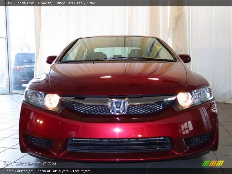 Tango Red Pearl / Gray 2010 Honda Civic EX Sedan