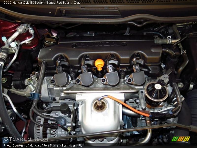 Tango Red Pearl / Gray 2010 Honda Civic EX Sedan