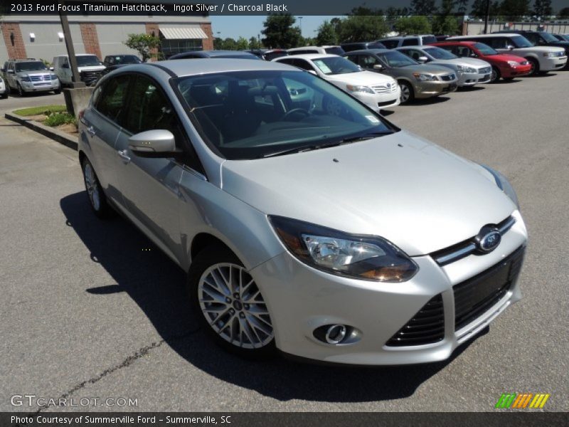 Ingot Silver / Charcoal Black 2013 Ford Focus Titanium Hatchback