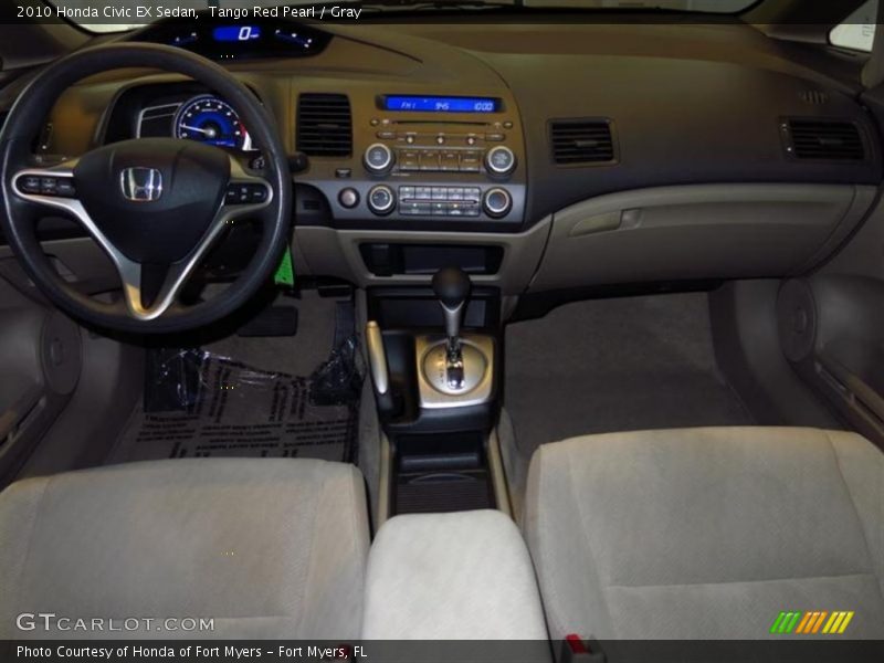 Tango Red Pearl / Gray 2010 Honda Civic EX Sedan