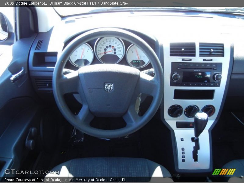 Brilliant Black Crystal Pearl / Dark Slate Gray 2009 Dodge Caliber SE