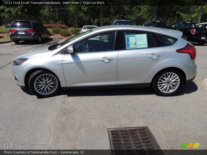 Ingot Silver / Charcoal Black 2013 Ford Focus Titanium Hatchback