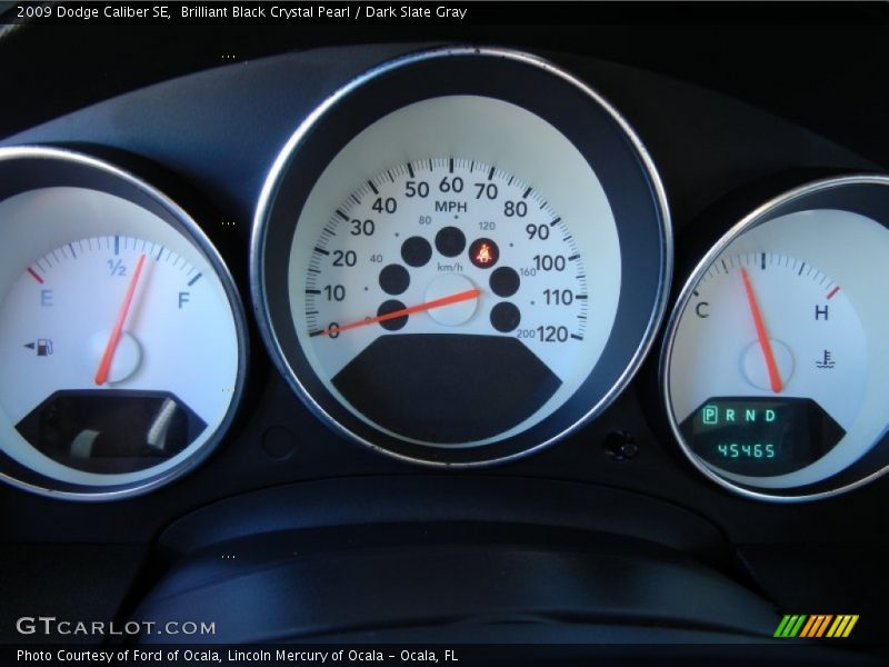 Brilliant Black Crystal Pearl / Dark Slate Gray 2009 Dodge Caliber SE