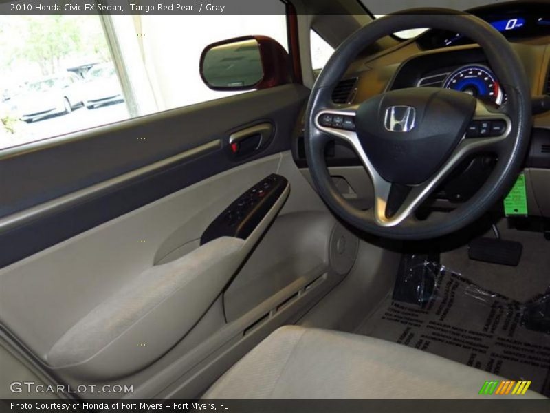 Tango Red Pearl / Gray 2010 Honda Civic EX Sedan