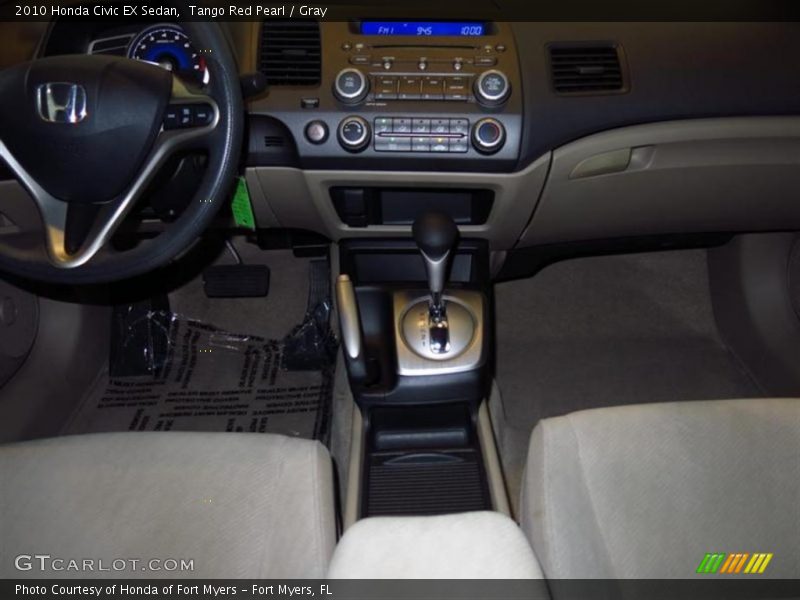 Tango Red Pearl / Gray 2010 Honda Civic EX Sedan