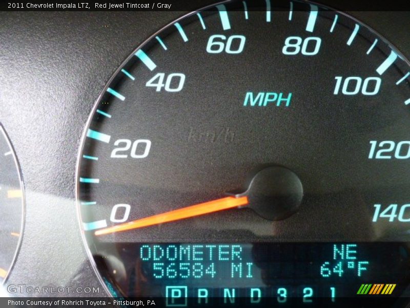 Red Jewel Tintcoat / Gray 2011 Chevrolet Impala LTZ