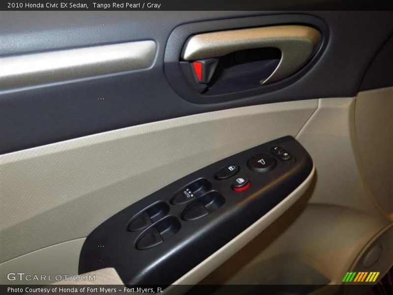 Tango Red Pearl / Gray 2010 Honda Civic EX Sedan