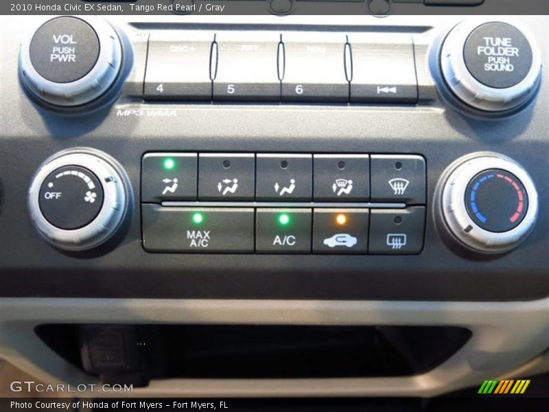 Tango Red Pearl / Gray 2010 Honda Civic EX Sedan