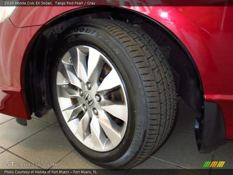 Tango Red Pearl / Gray 2010 Honda Civic EX Sedan