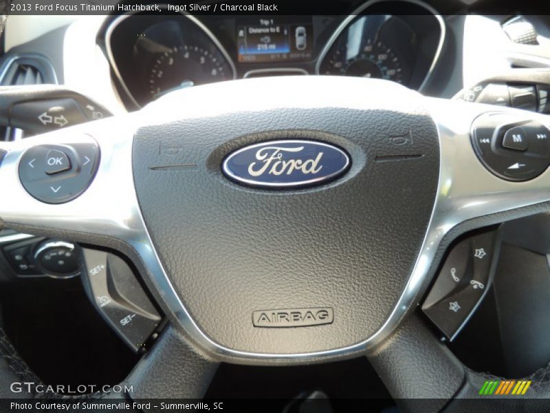 Ingot Silver / Charcoal Black 2013 Ford Focus Titanium Hatchback