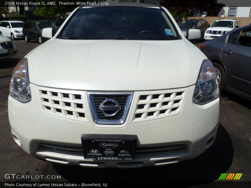 Phantom White Pearl / Gray 2008 Nissan Rogue SL AWD