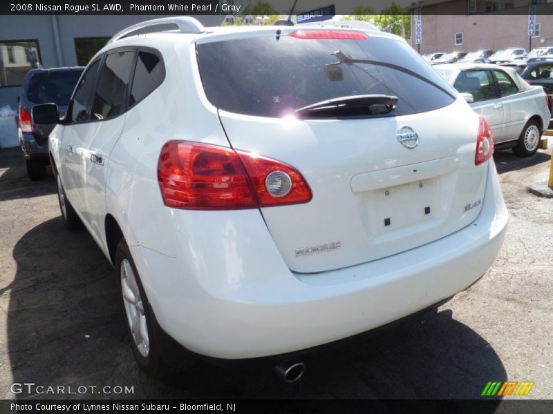 Phantom White Pearl / Gray 2008 Nissan Rogue SL AWD