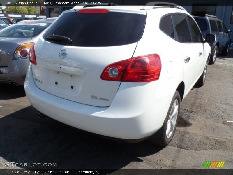 Phantom White Pearl / Gray 2008 Nissan Rogue SL AWD