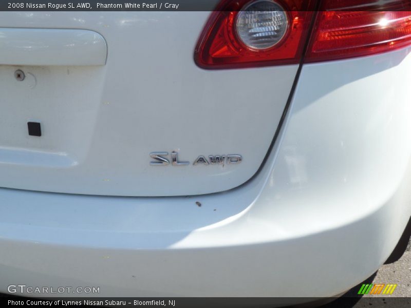 Phantom White Pearl / Gray 2008 Nissan Rogue SL AWD