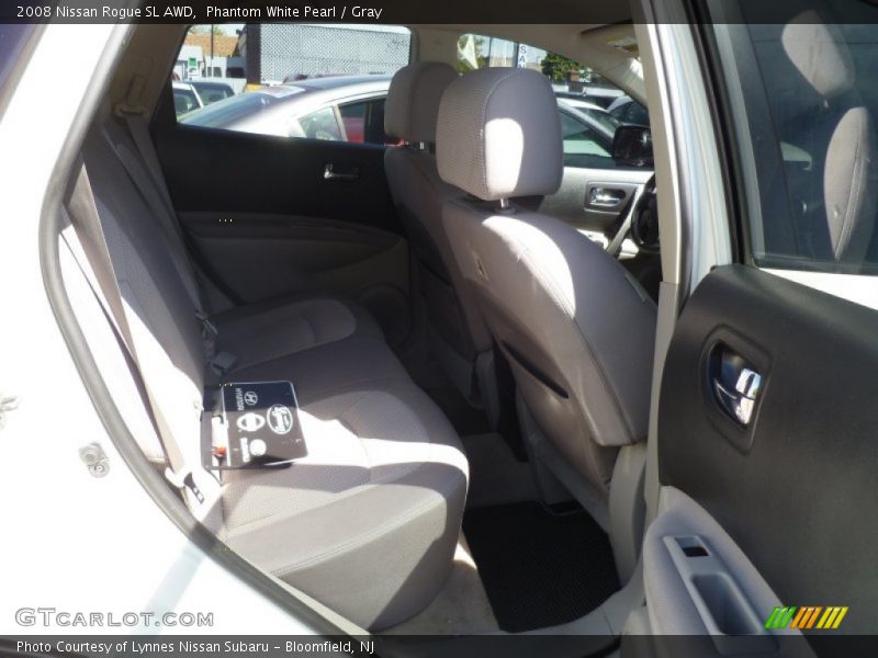 Phantom White Pearl / Gray 2008 Nissan Rogue SL AWD