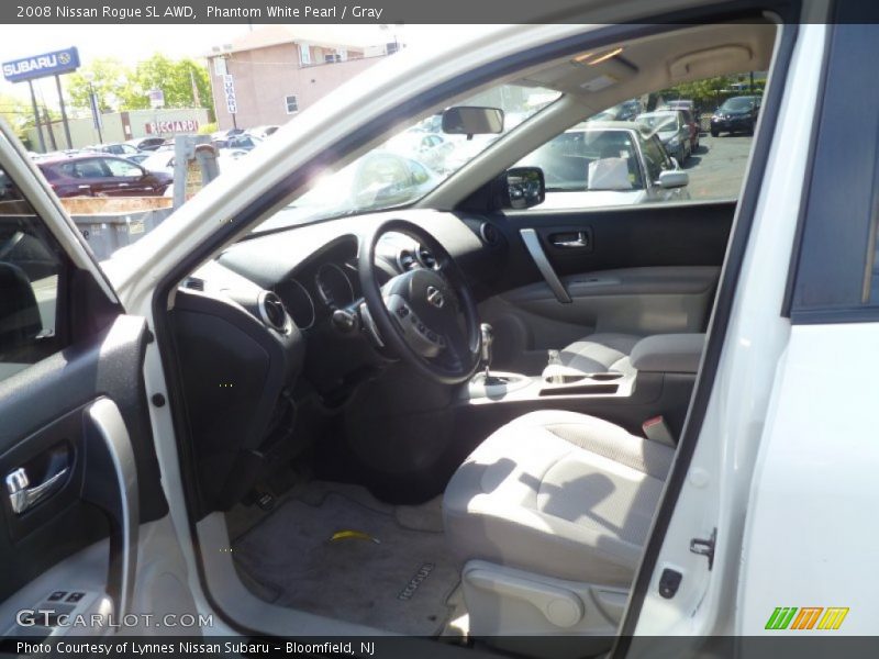 Phantom White Pearl / Gray 2008 Nissan Rogue SL AWD