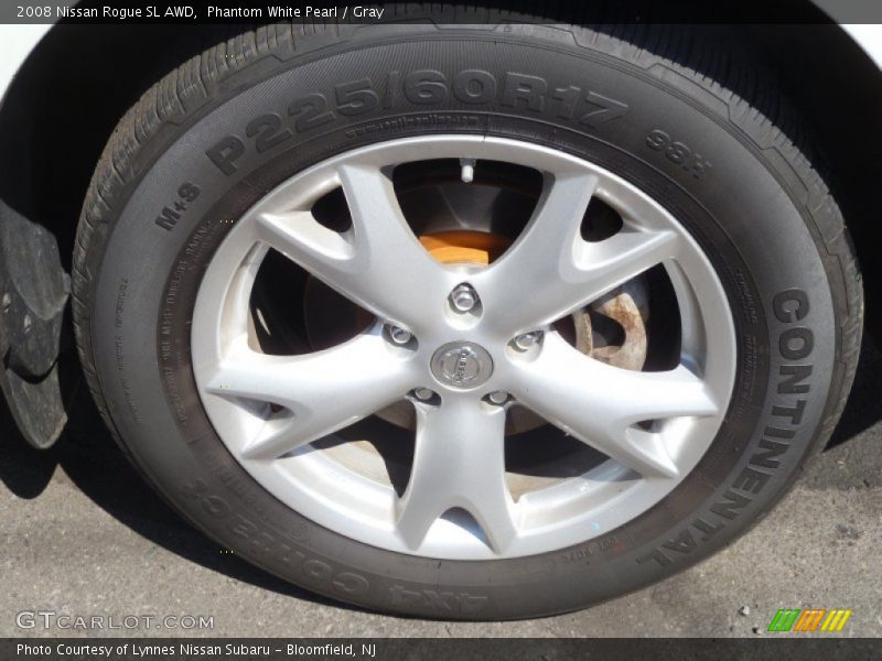 Phantom White Pearl / Gray 2008 Nissan Rogue SL AWD