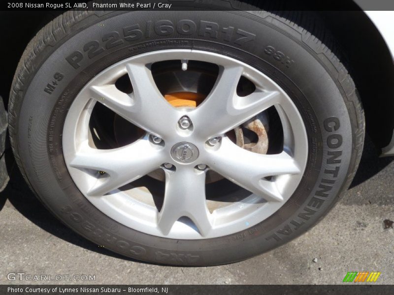 Phantom White Pearl / Gray 2008 Nissan Rogue SL AWD