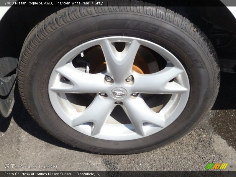 Phantom White Pearl / Gray 2008 Nissan Rogue SL AWD