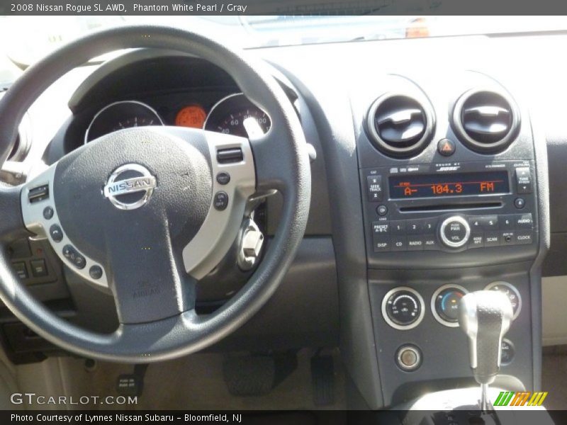 Phantom White Pearl / Gray 2008 Nissan Rogue SL AWD