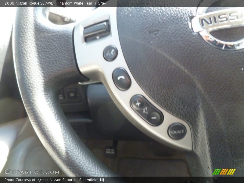 Phantom White Pearl / Gray 2008 Nissan Rogue SL AWD